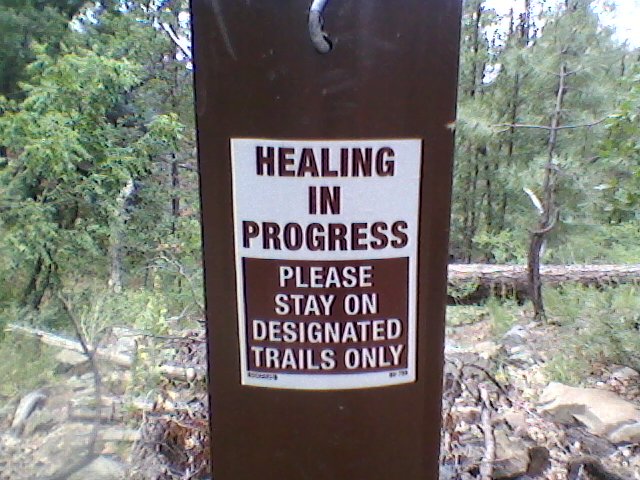 healing in progress sign