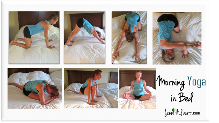 morning yoga in bed jenni Hulburt