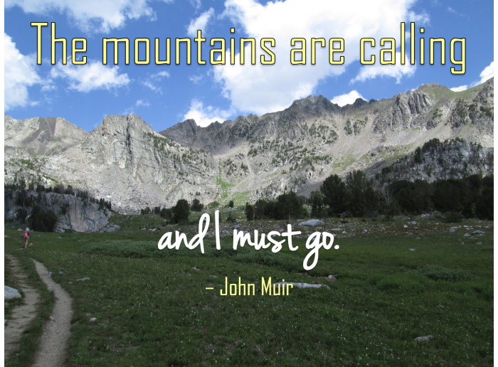 the mountains are calling and I must go quote