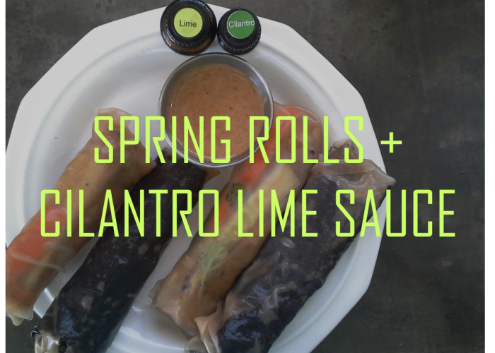 Spring Rolls and Cilantro Lime Sauce