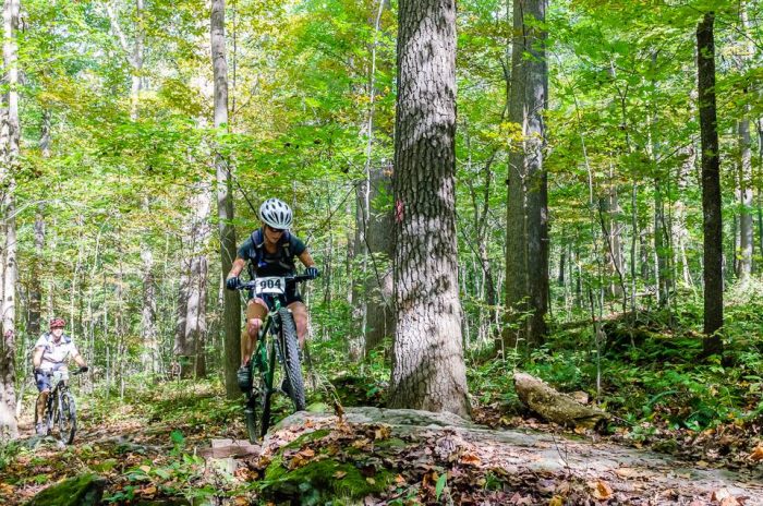 Jenni Hulburt mountain biking Moraine State Park Pennsylvania